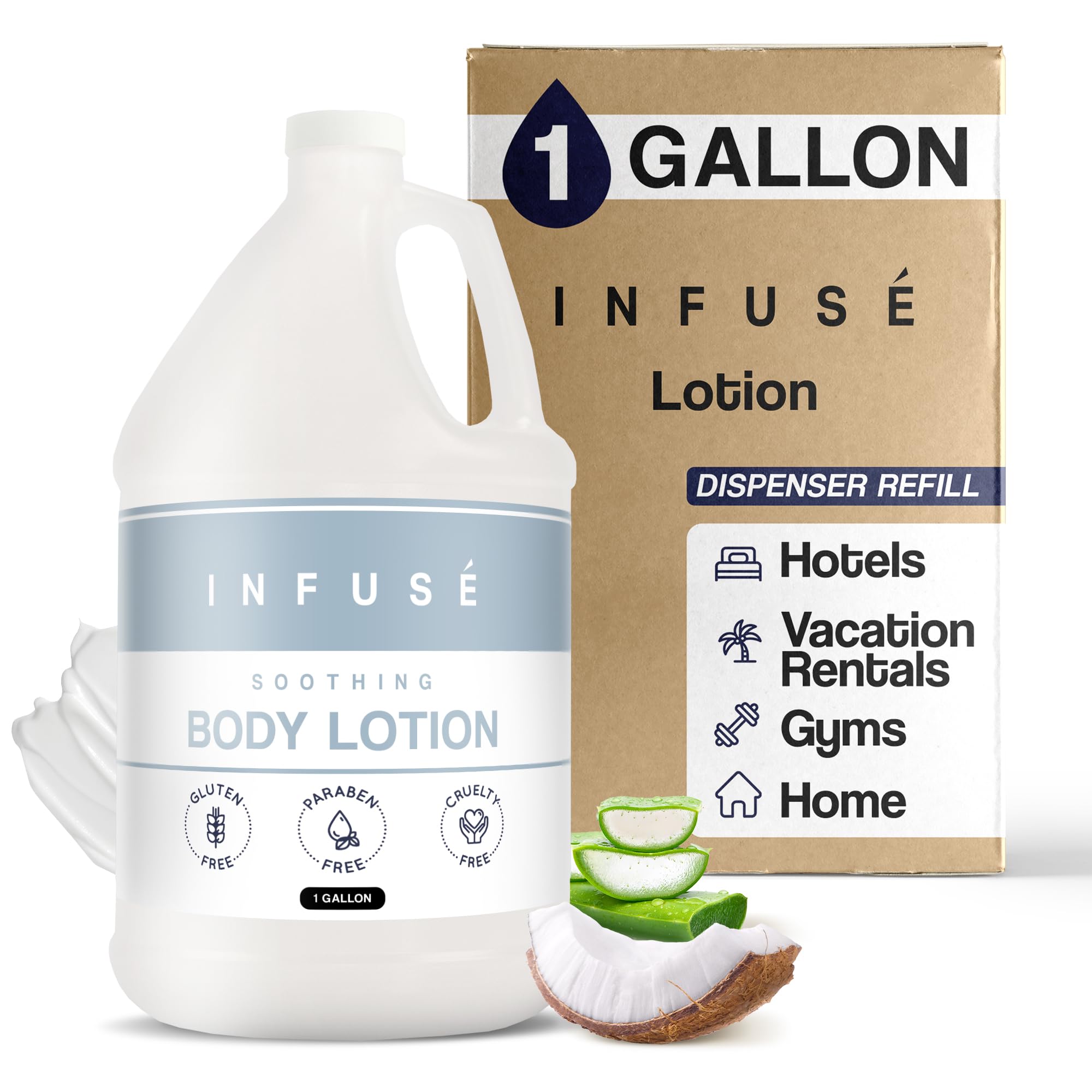 1-Shoppe All-in-Kit H2O Tropical Infuse Hotel Body Lotion | 1 Gallon Refill for Hospitality