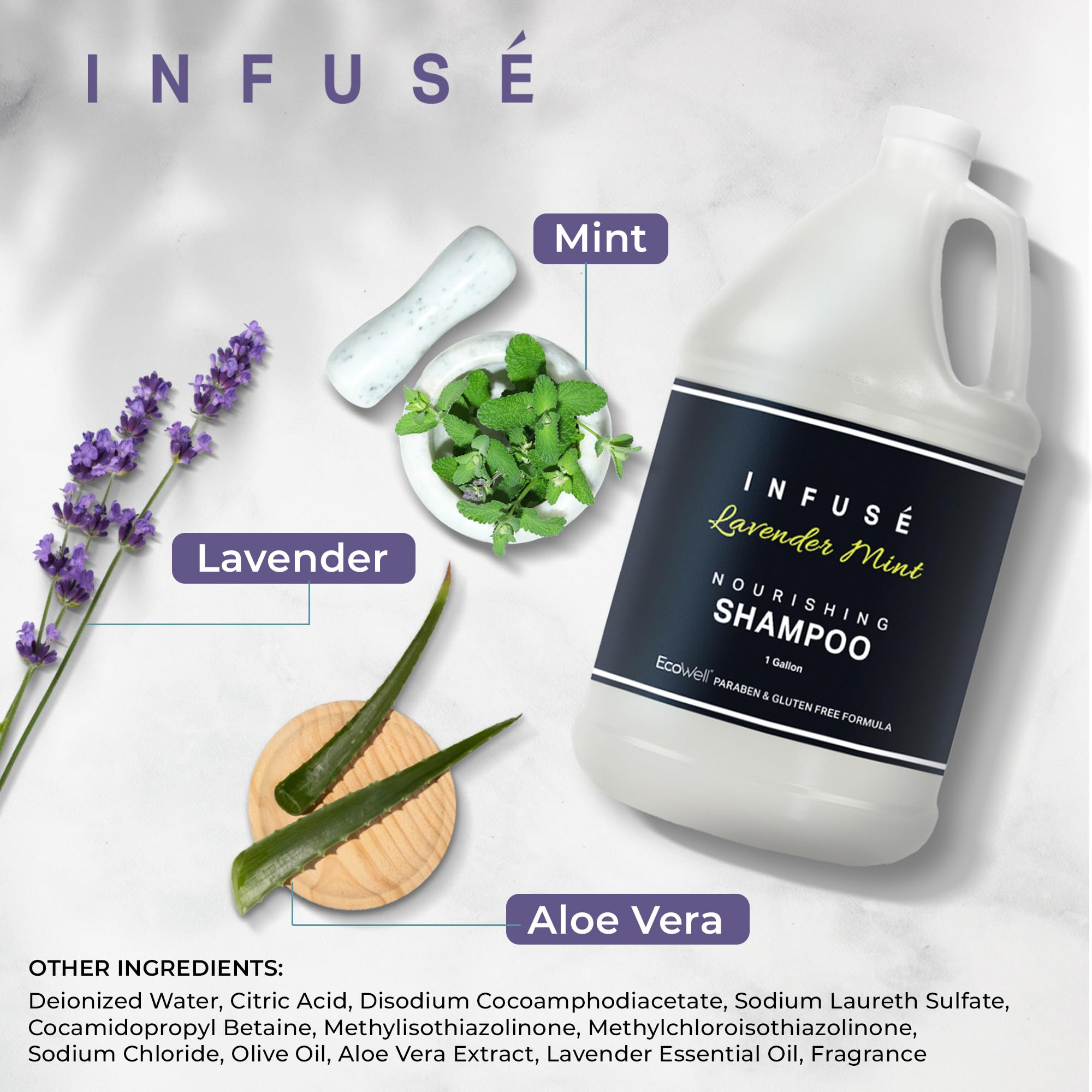 1-Shoppe All-in-Kit Infuse Lavender Mint Hotel | 1 Gallon Refill for Dispensers