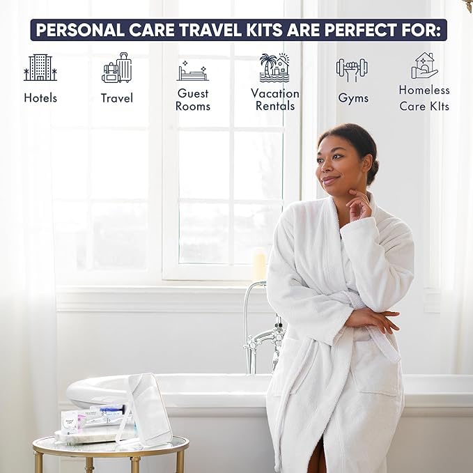 1-Shoppe All-in-Kit Personal Care Travel Toiletries | 300-Piece Hospitality Amenities Kit