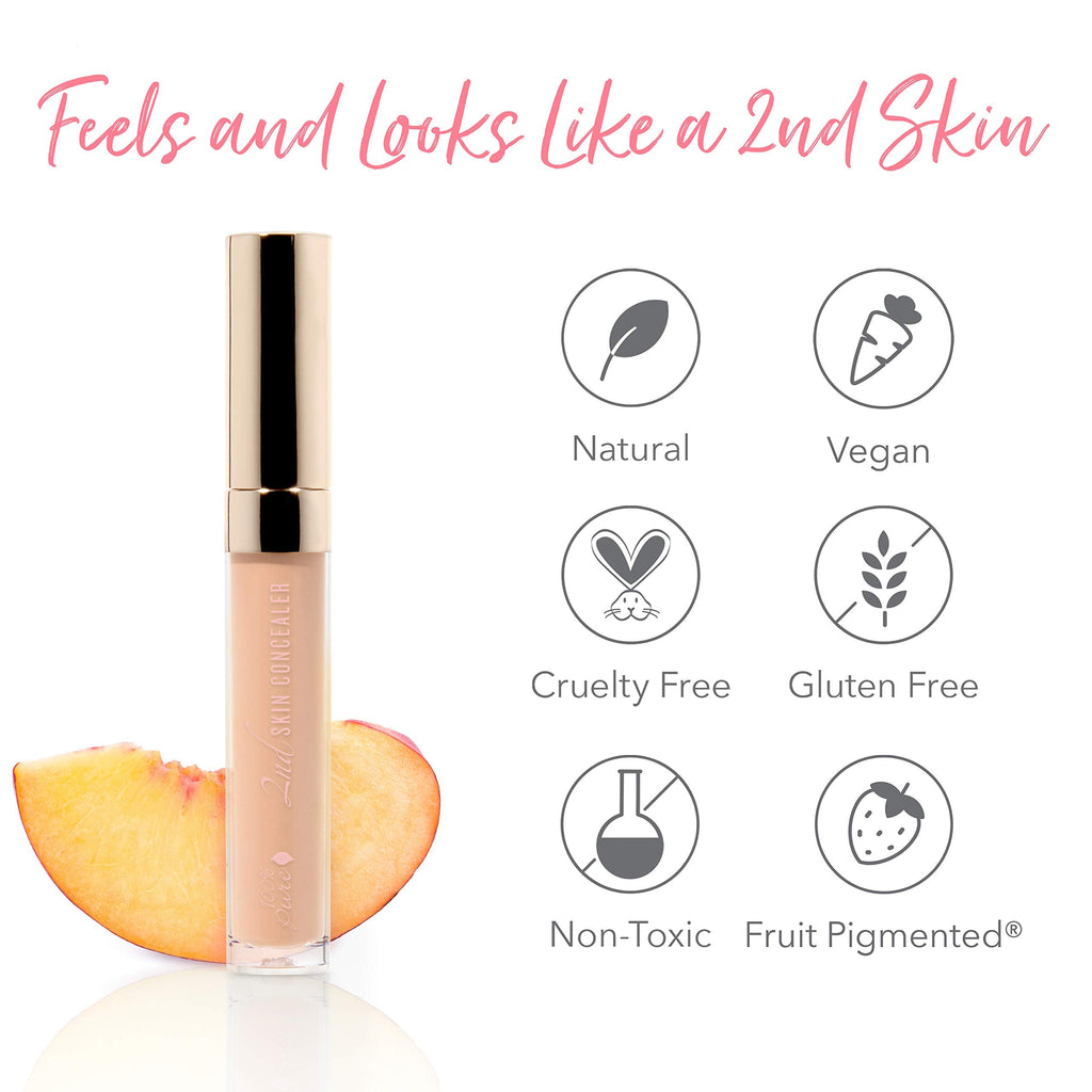 100% PURE 2nd Skin Concealer Shade 3 – Fruit Pigmented, Full Coverage, Lightweight Vegan Concealer