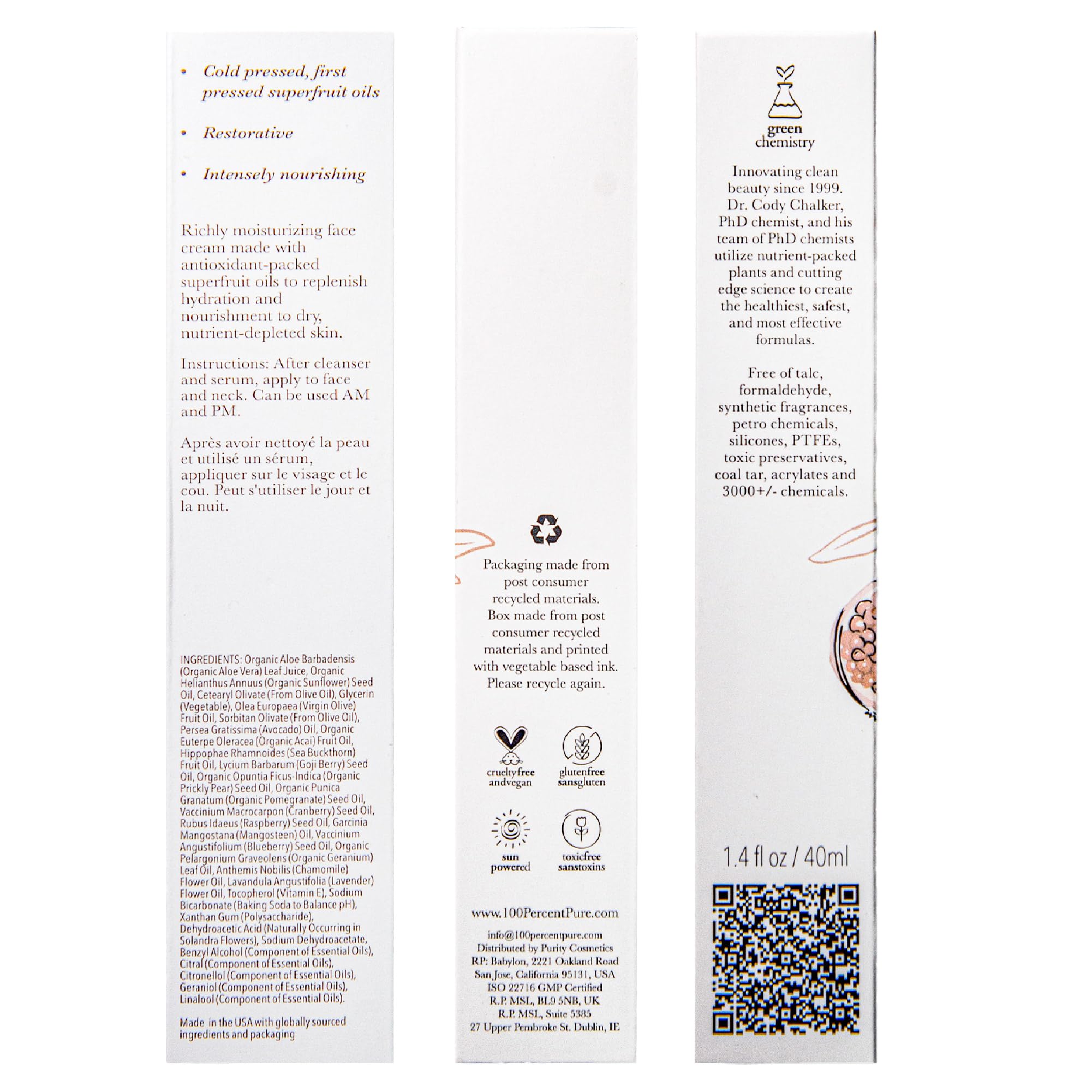100% PURE Multi-Vitamin + Antioxidants Ultra Rich PM Treatment – Night Cream with Vitamin C & Retinol