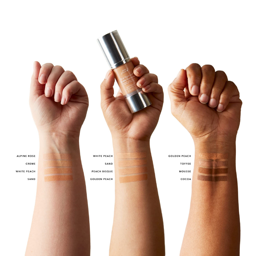 100% PURE Healthy Foundation Full Face Coverage Makeup – Liquid Matte, Anti-Aging Benefits, Sand (Light Medium with Neutral Undertone) – 1 fl oz