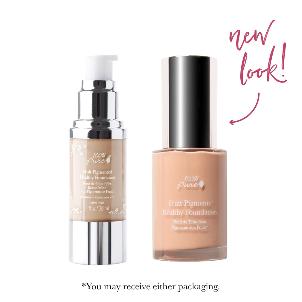100% PURE Healthy Foundation Full Face Coverage Makeup – Liquid Matte, Anti-Aging Benefits, Sand (Light Medium with Neutral Undertone) – 1 fl oz