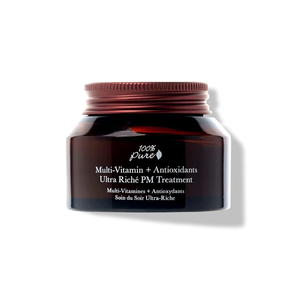 100% PURE Multi-Vitamin + Antioxidants Ultra Rich PM Treatment – Night Cream with Vitamin C & Retinol