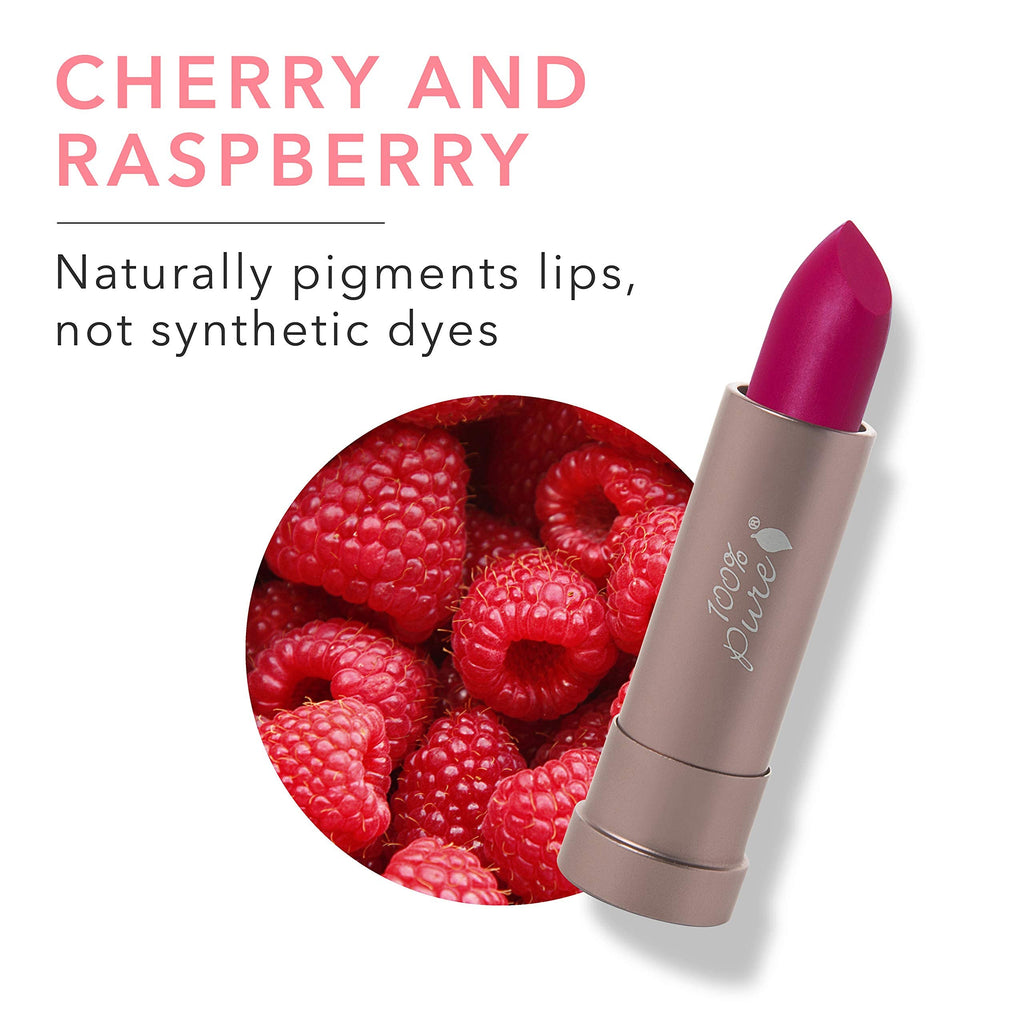100% PURE Cocoa Butter Matte Lipstick – Marrakesh (Vibrant Fuchsia), 0.15 oz