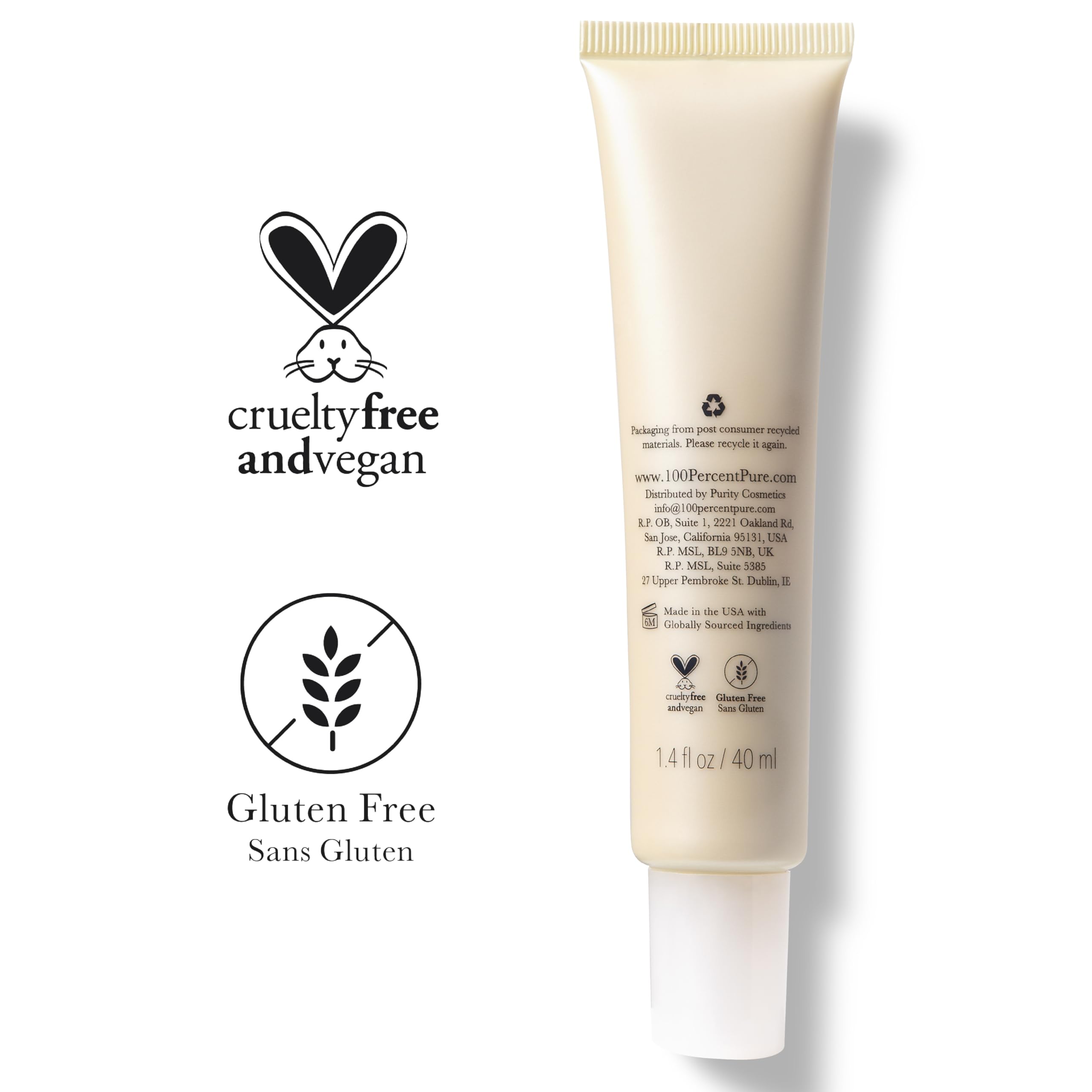 100% PURE Green Tea EGCG Concentrate Face Cream — Lightweight Hydrating Anti-Aging Moisturizer (1.4 oz)