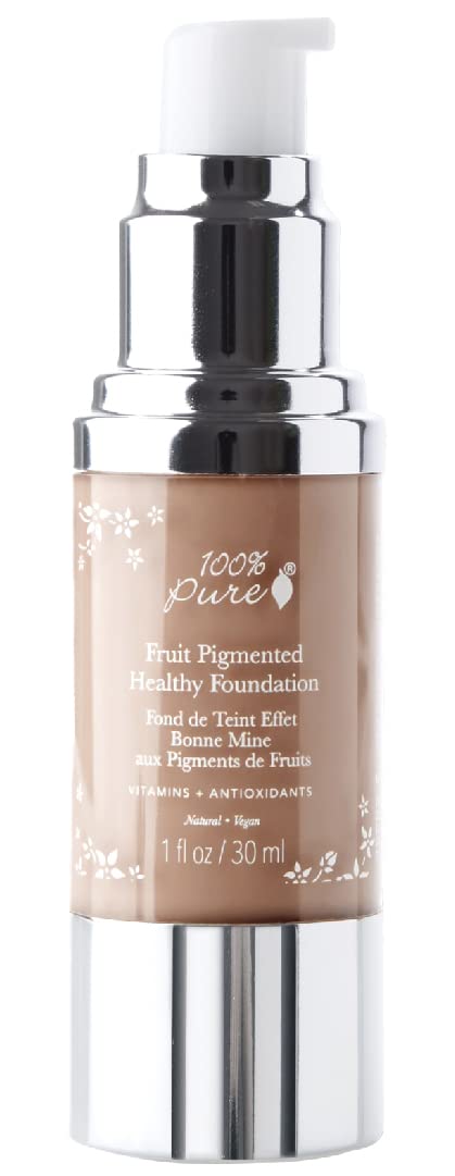100% PURE Healthy Foundation Full Coverage - Vegan Liquid Matte Toffee Tan