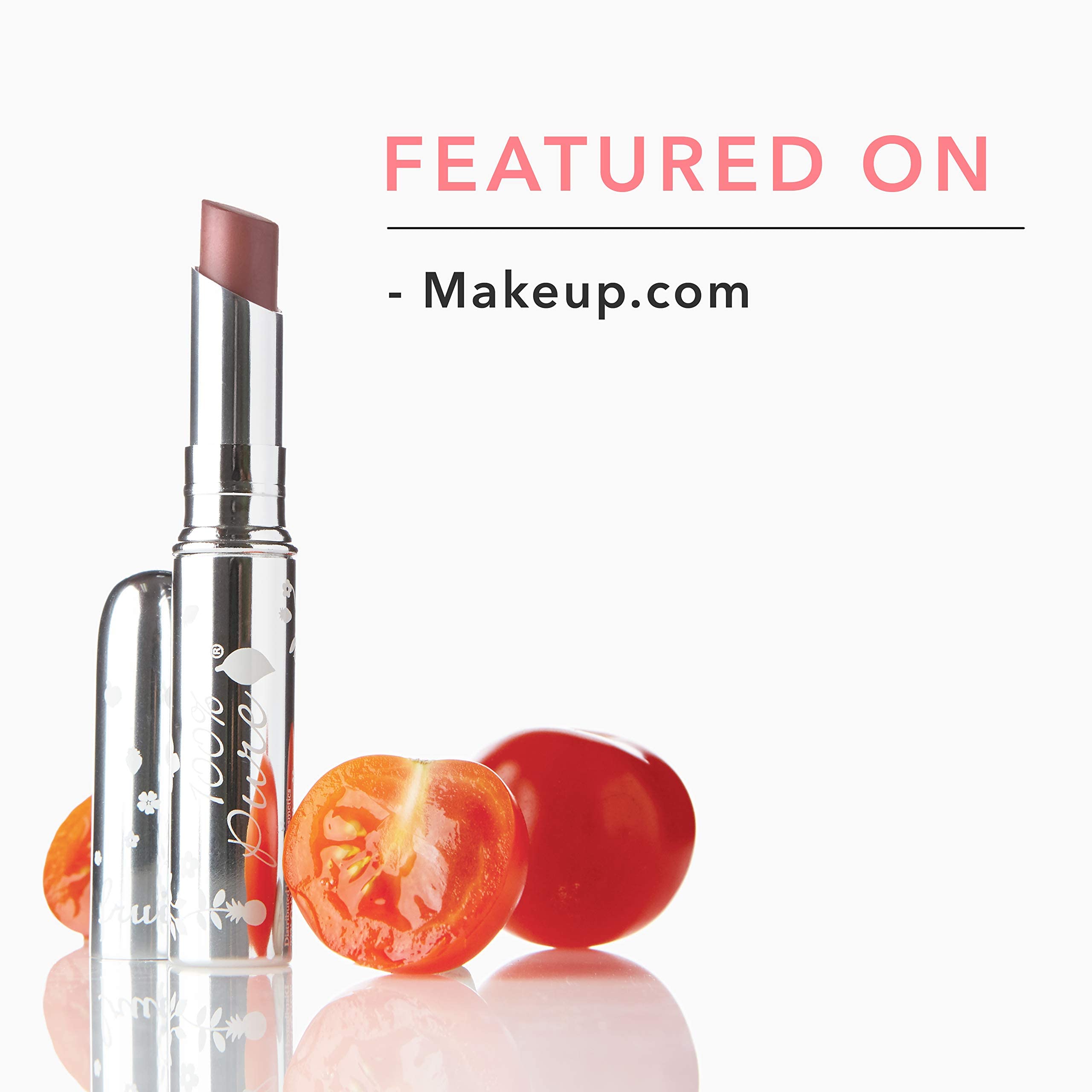 100% PURE Lip Glaze – Sultry Tinted Lip Balm with Cocoa Butter & Vitamin E (Warm Peach Brown)