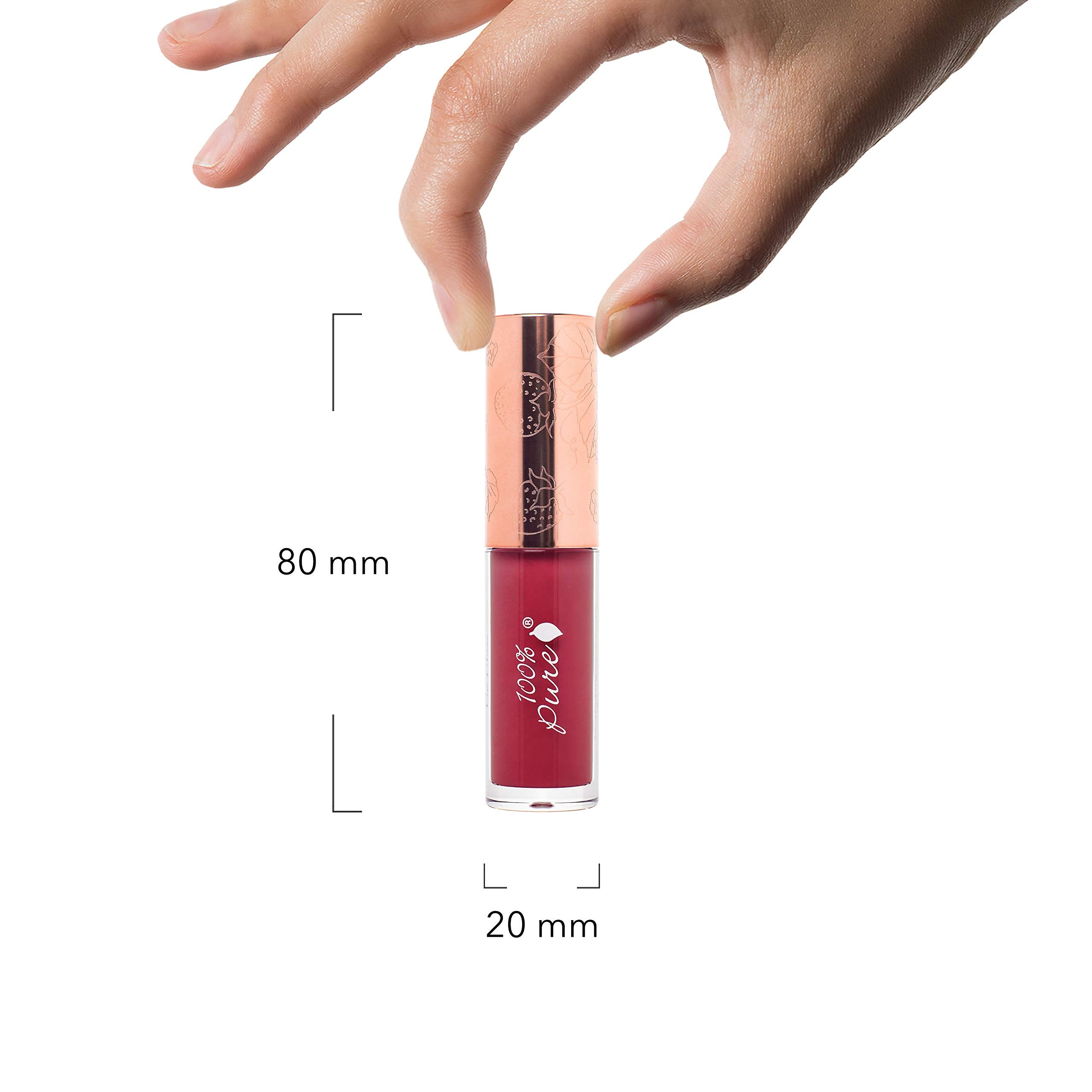 100% Pure Lip Gloss – Pomegranate Wine, Fruit Pigmented, High Shine & Moisturizing