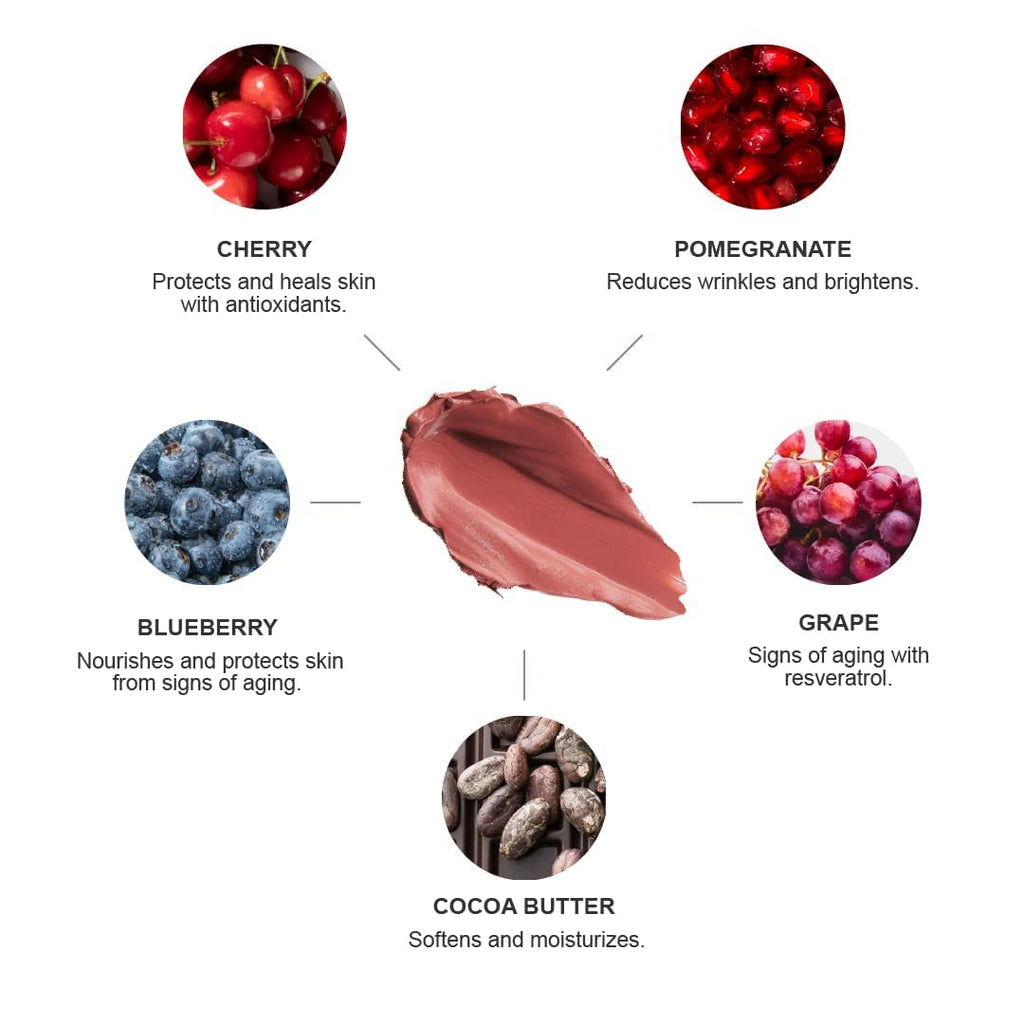 100% PURE Cocoa Butter Matte Lipstick Sahara – Deep Neutral Nude, Vegan Fruit Pigmented, All-Day Moisture