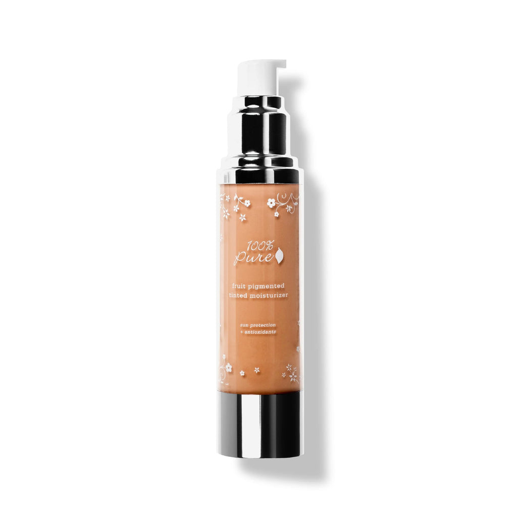 100% Pure Tinted Moisturizer – Golden Peach, Light–Medium Coverage, Dewy Glow, Vegan