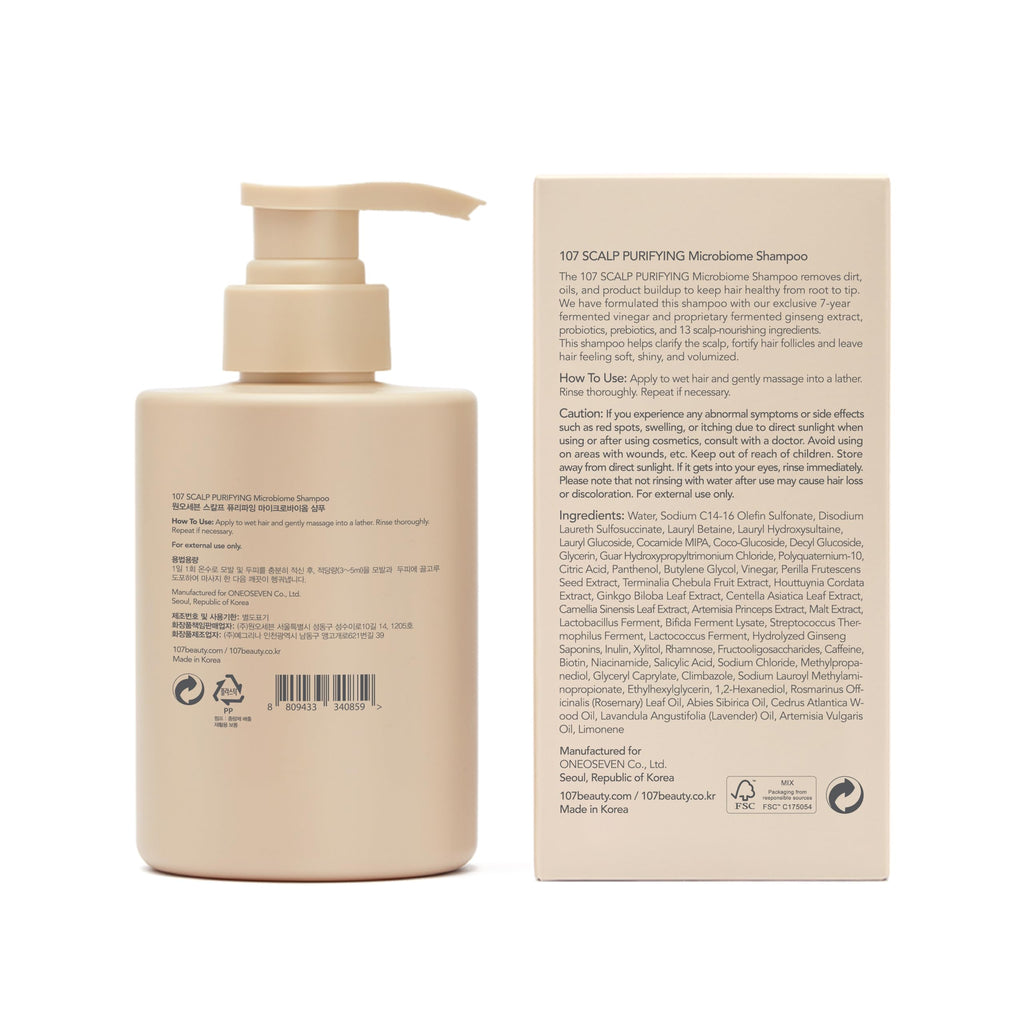 107 Clarifying Shampoo – Purifying Detox for Scalp & Hair with Fermented Vinegar & Ginseng