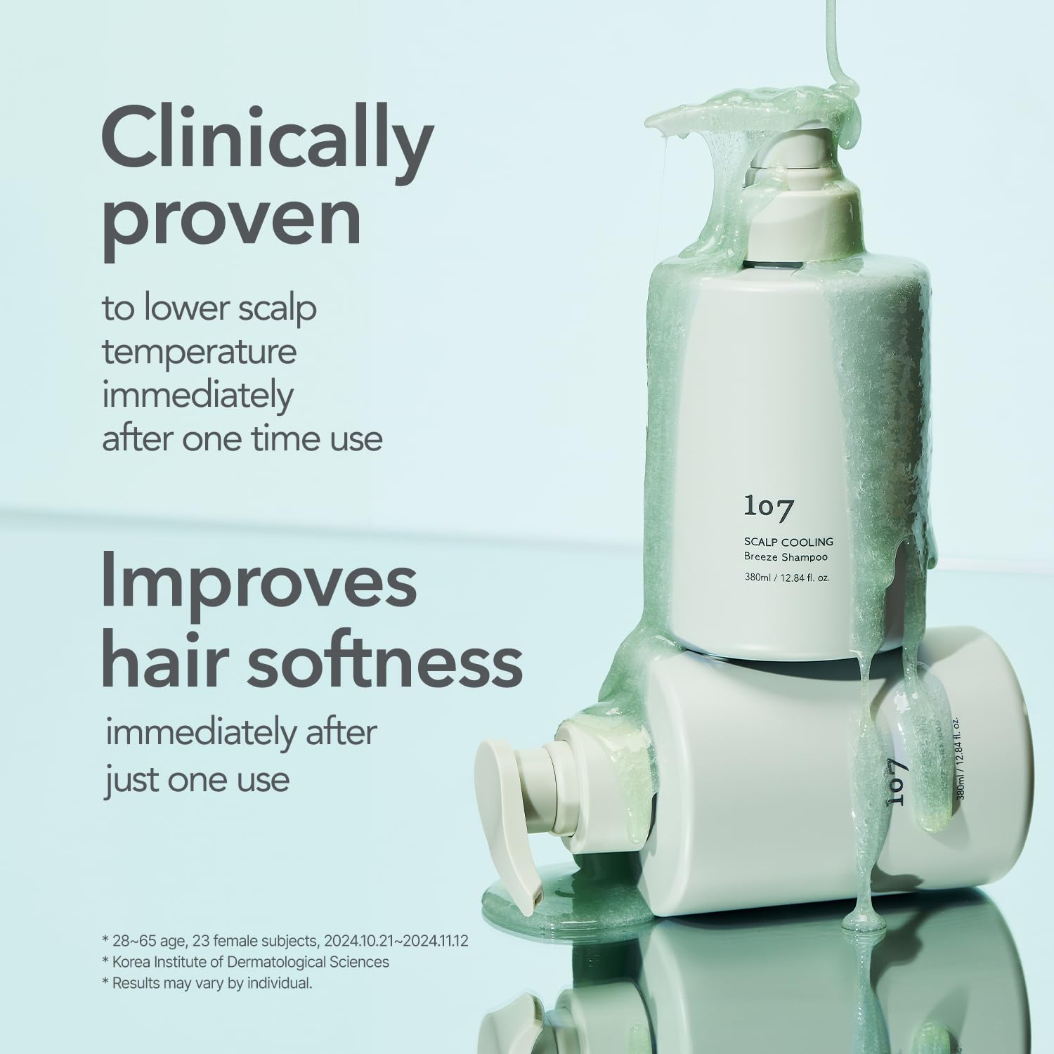 107 Scalp Cooling Breeze Shampoo – Soothing, Refreshing Scalp Care with 3-Year Aged Mugwort Vinegar (12.84 oz)