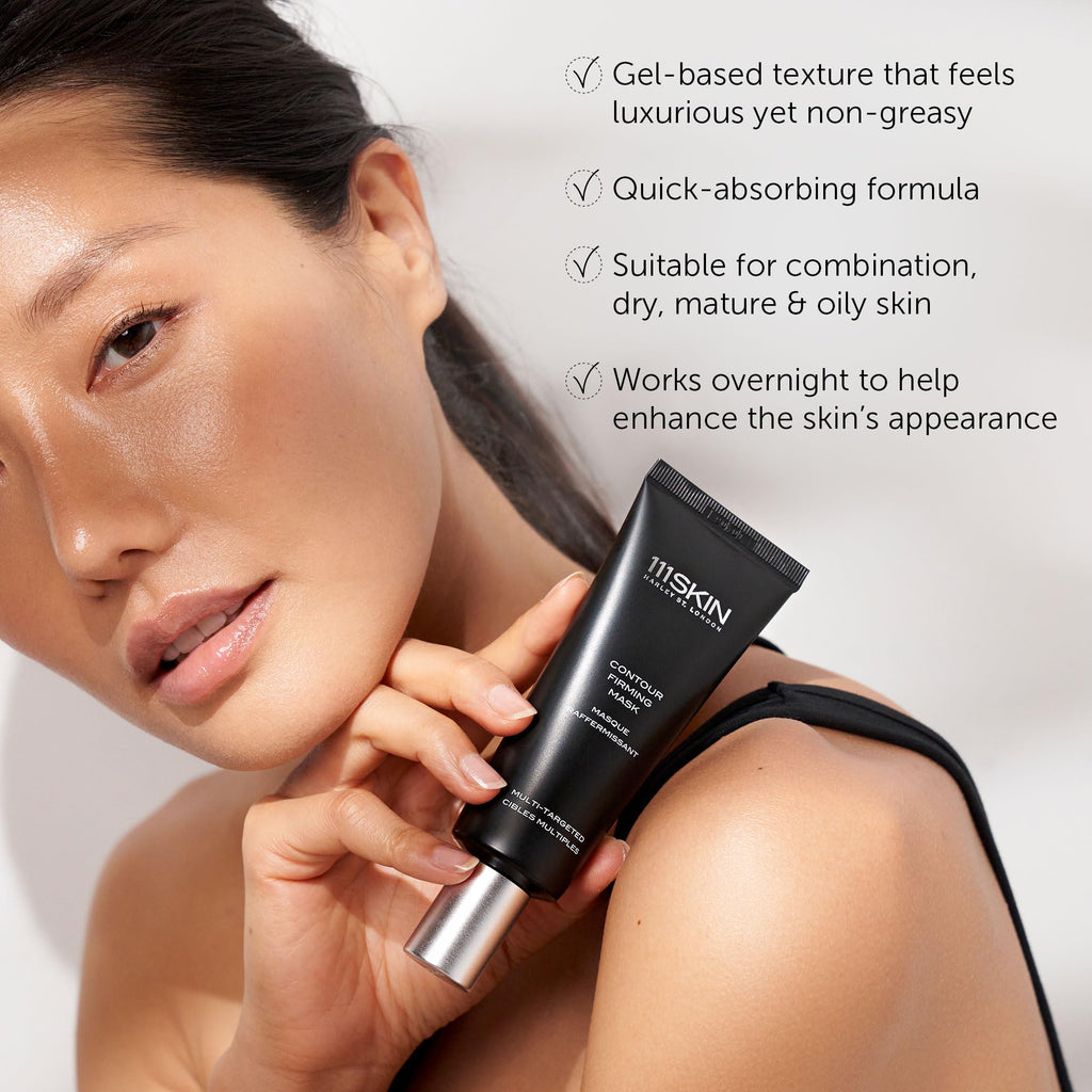 111SKIN Black Diamond Contour Firming Mask | Overnight Hydration with Hyaluronic Acid & Diamond Peptides
