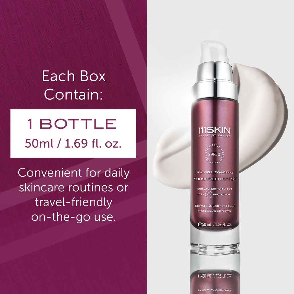 111SKIN Sunscreen SPF 50 – Mineral, Non-Greasy Daily Protection (UVA/UVB + Blue Light)
