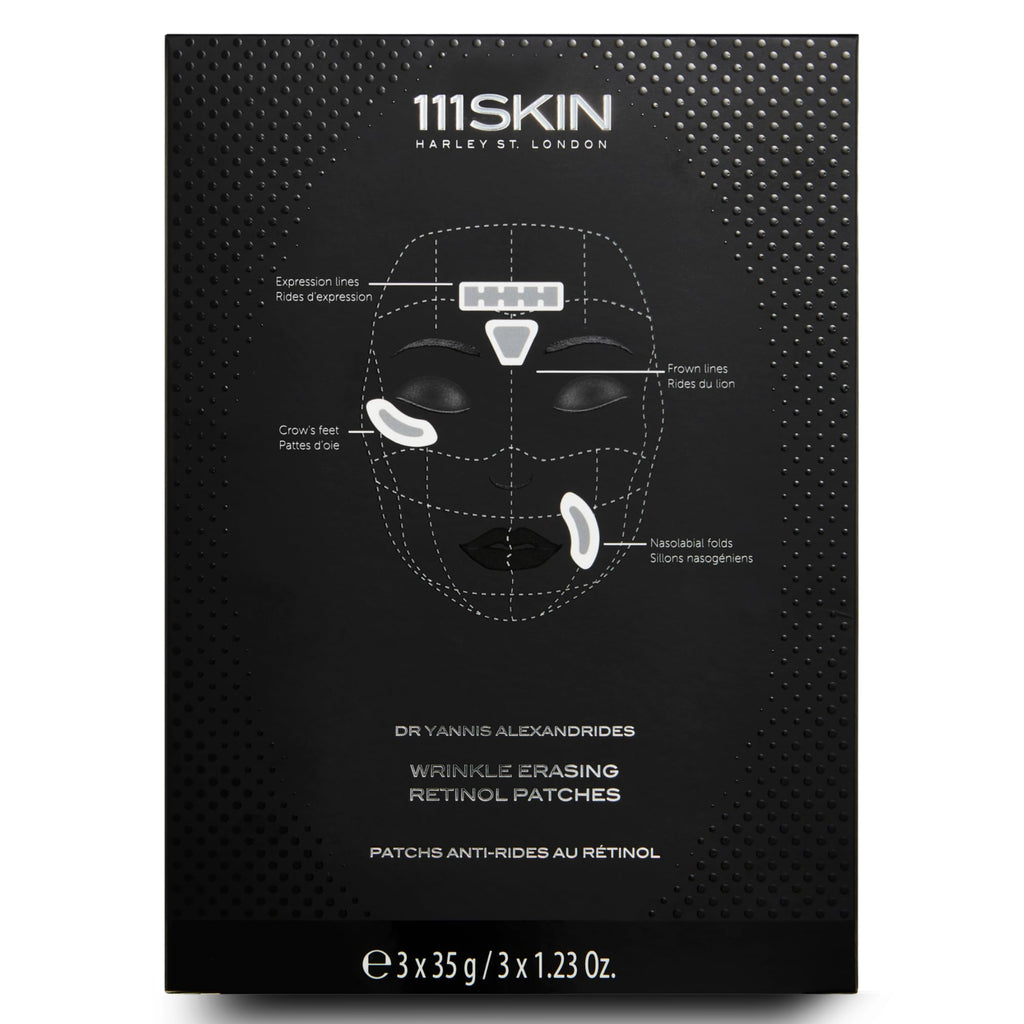 111SKIN Wrinkle Erasing Retinol Patches — Non-Invasive Forehead, Under-Eye & Smile Line, 3 x 1.23 oz