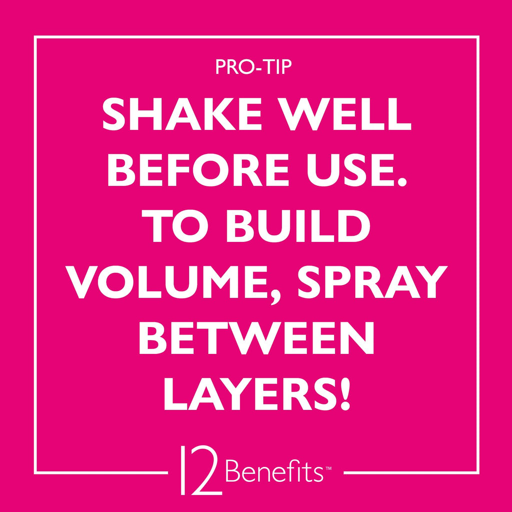 12 Benefits Big Day Hairspray – Long-Lasting Hold, Heat Protection & Humidity Shield (8 Oz)