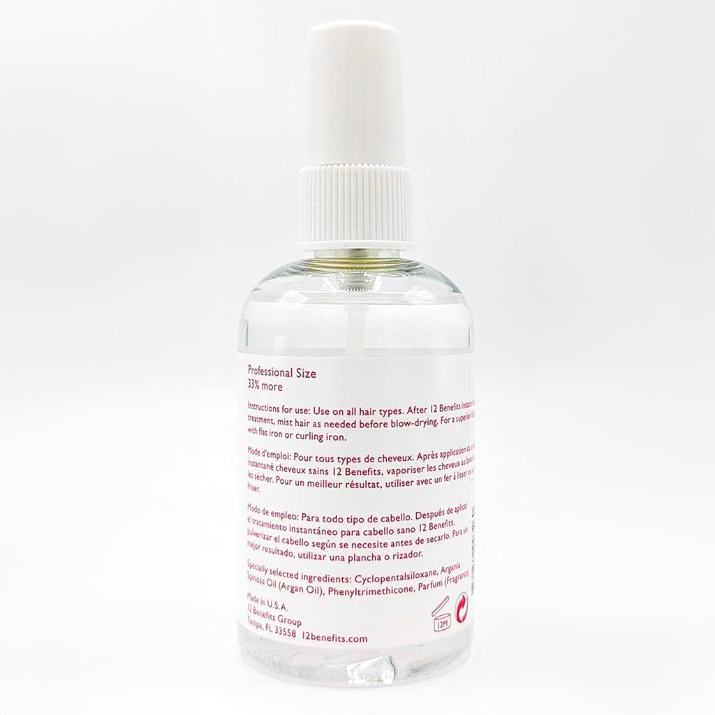 12 Benefits Rapid Blowout Argan Oil Spray – Quick Blow-Dry, Heat Protection, Shine