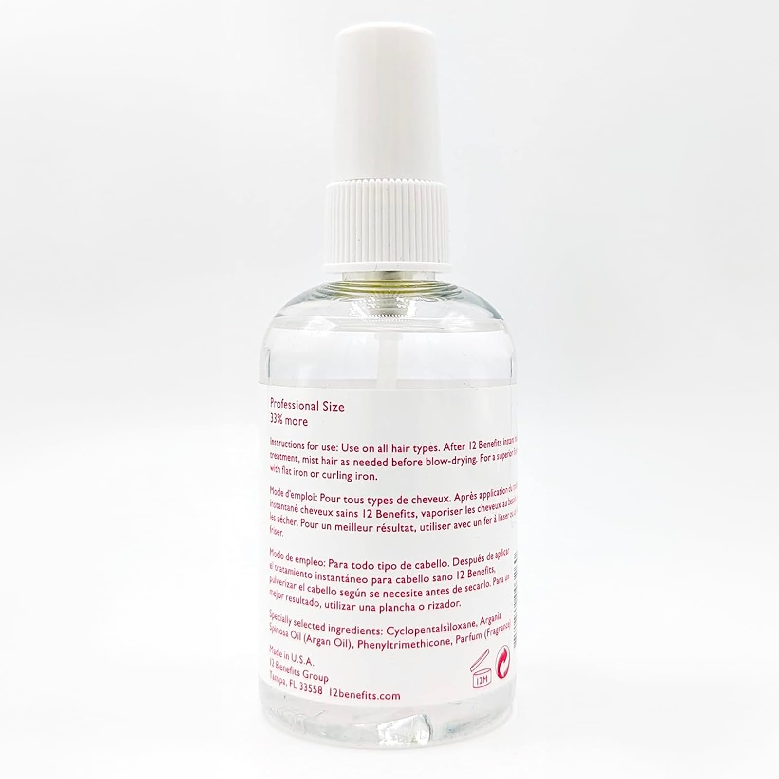 12 Benefits Rapid Blowout Argan Oil Spray – Quick Blow-Dry, Heat Protection, Shine