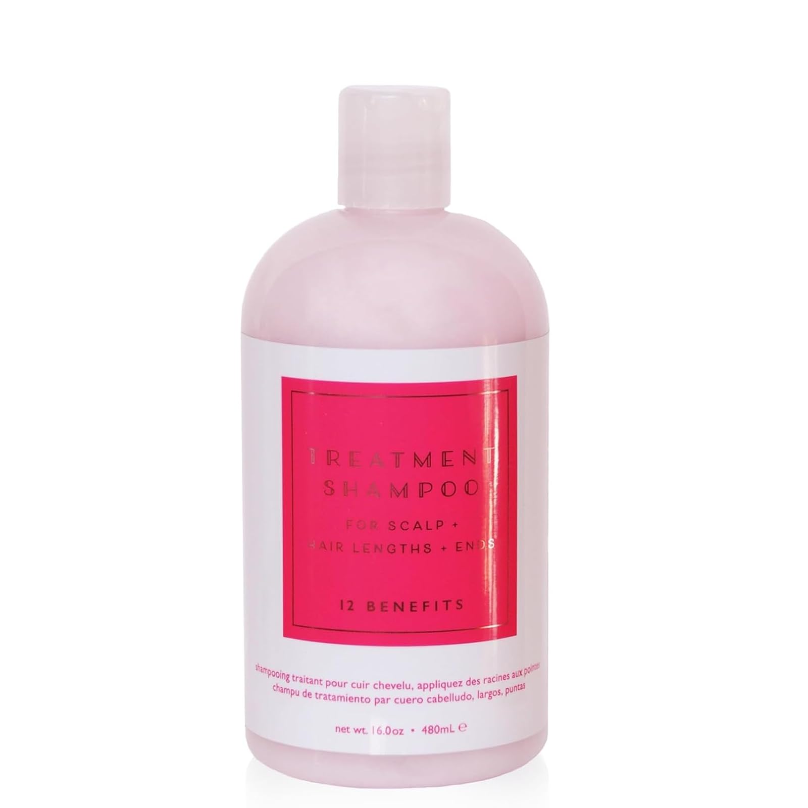 12 Benefits Treatment Shampoo – Hydrating, Sulfate-Free Cleanser for Dry, Damaged, Color-Treated Hair | 16 oz
