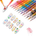 12 Colors Nail Art Pens Set | 0.5mm Quick-Dry Nail Markers for DIY Manicure