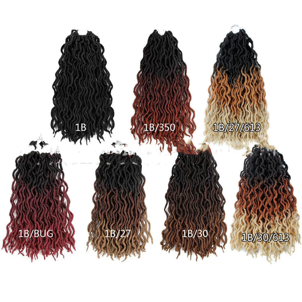 Curly Faux Locs Crochet Hair