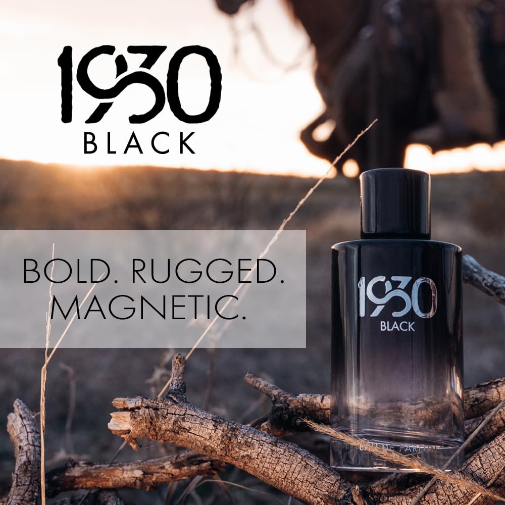 1930S Men's Black Cologne by STS Ranch — Bold & Rugged Woody Spicy Scent, 100 ml