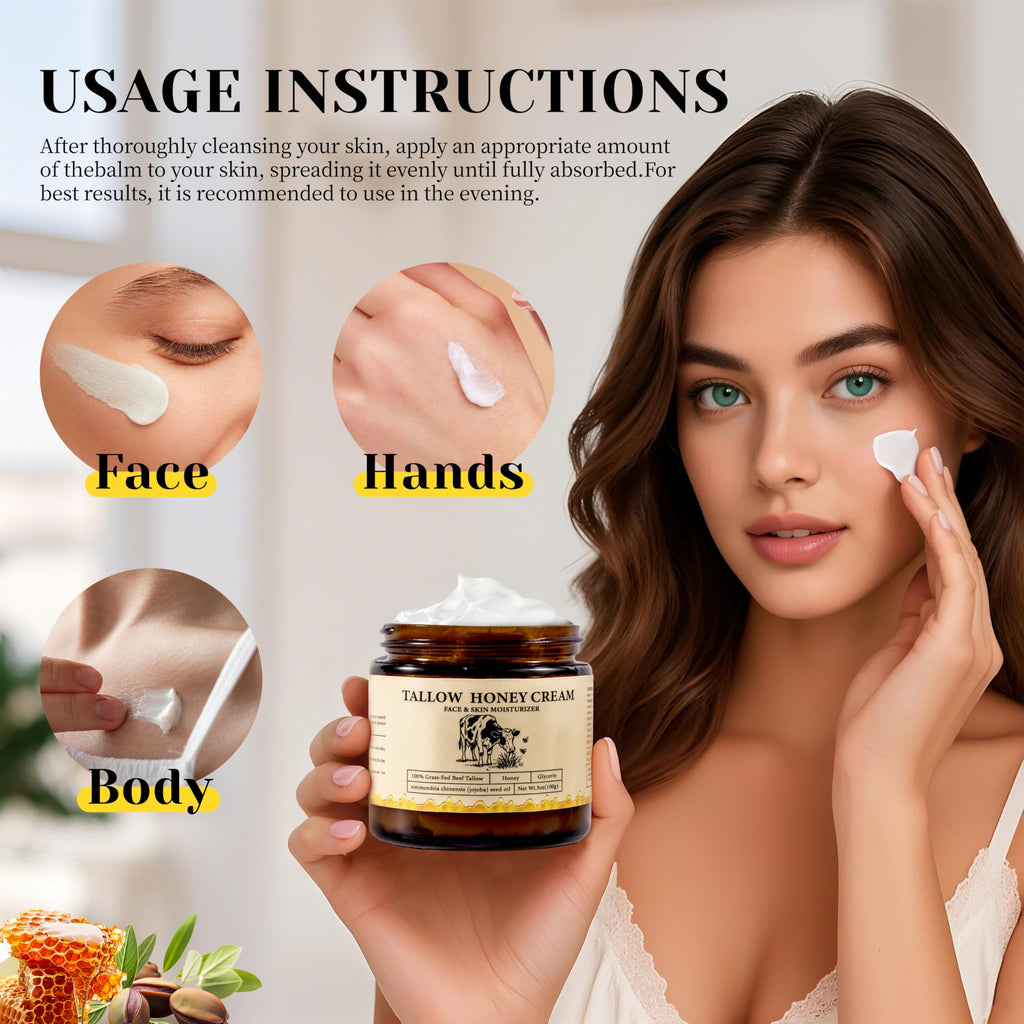 2Bmagic Beef Tallow Honey Skin Balm — All-Natural Body & Face Moisturizer