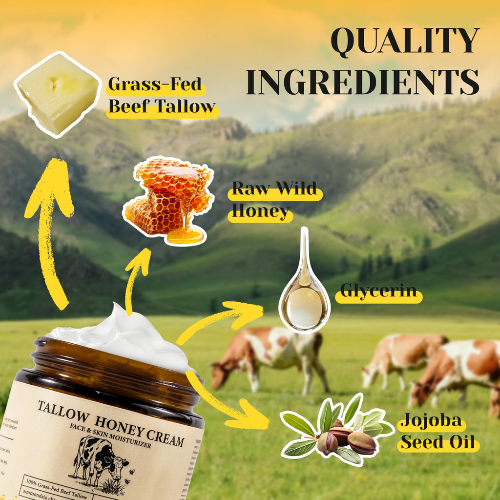 2Bmagic Beef Tallow Honey Skin Balm — All-Natural Body & Face Moisturizer