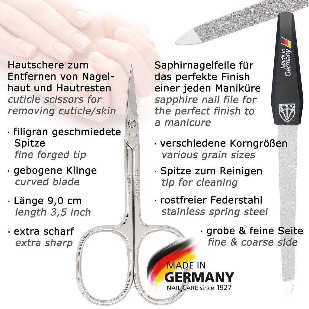 3 Swords Germany 6-Piece Nail Care Kit – Professional Manicure & Pedicure Set, Made in Solingen