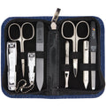 3 Swords Germany - 8-Piece Nail & Grooming Kit in Jeans Blue Textile Case - Made in Germany