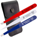 3 Swords Germany – Precision Tweezer Set USA Edition (Slanted, Straight, Pointed)