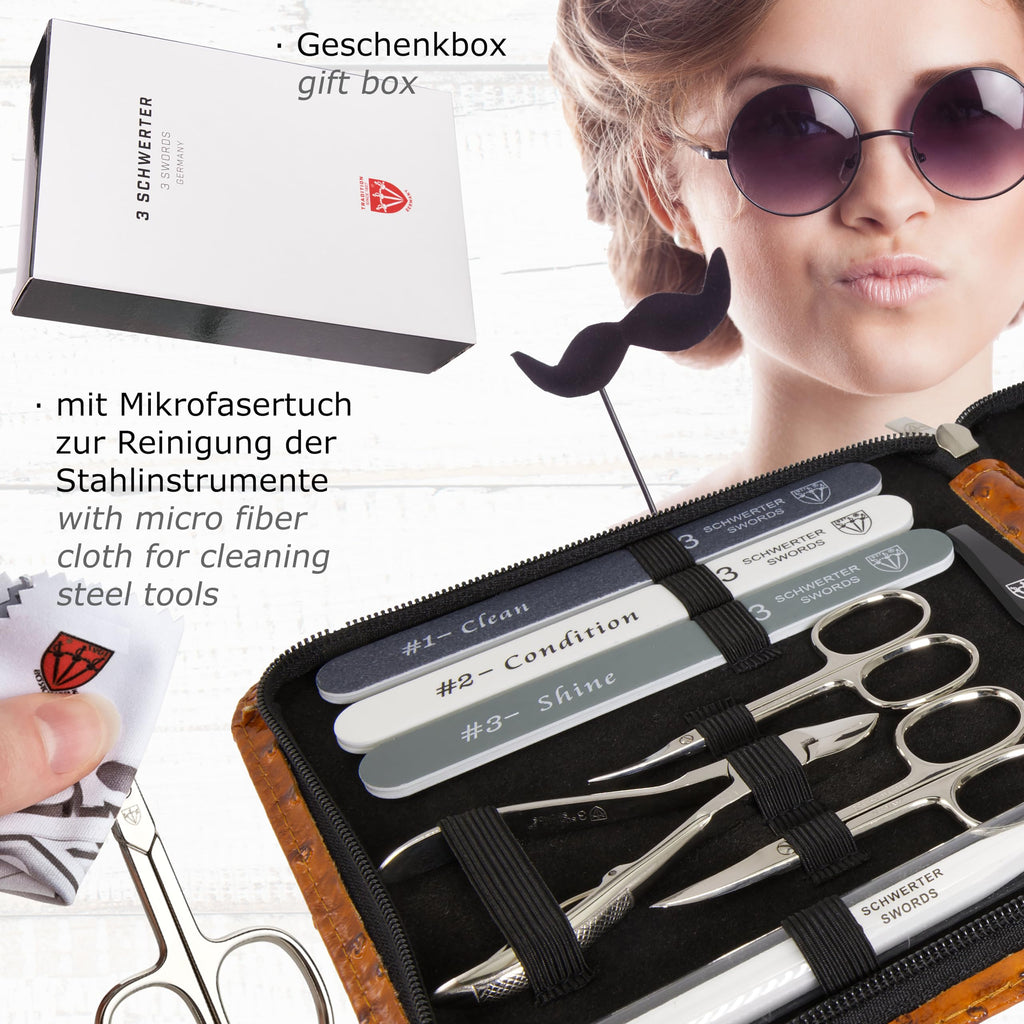 3 Swords Germany – Manicure & Pedicure Set Kit | Premium Nail Care Tools