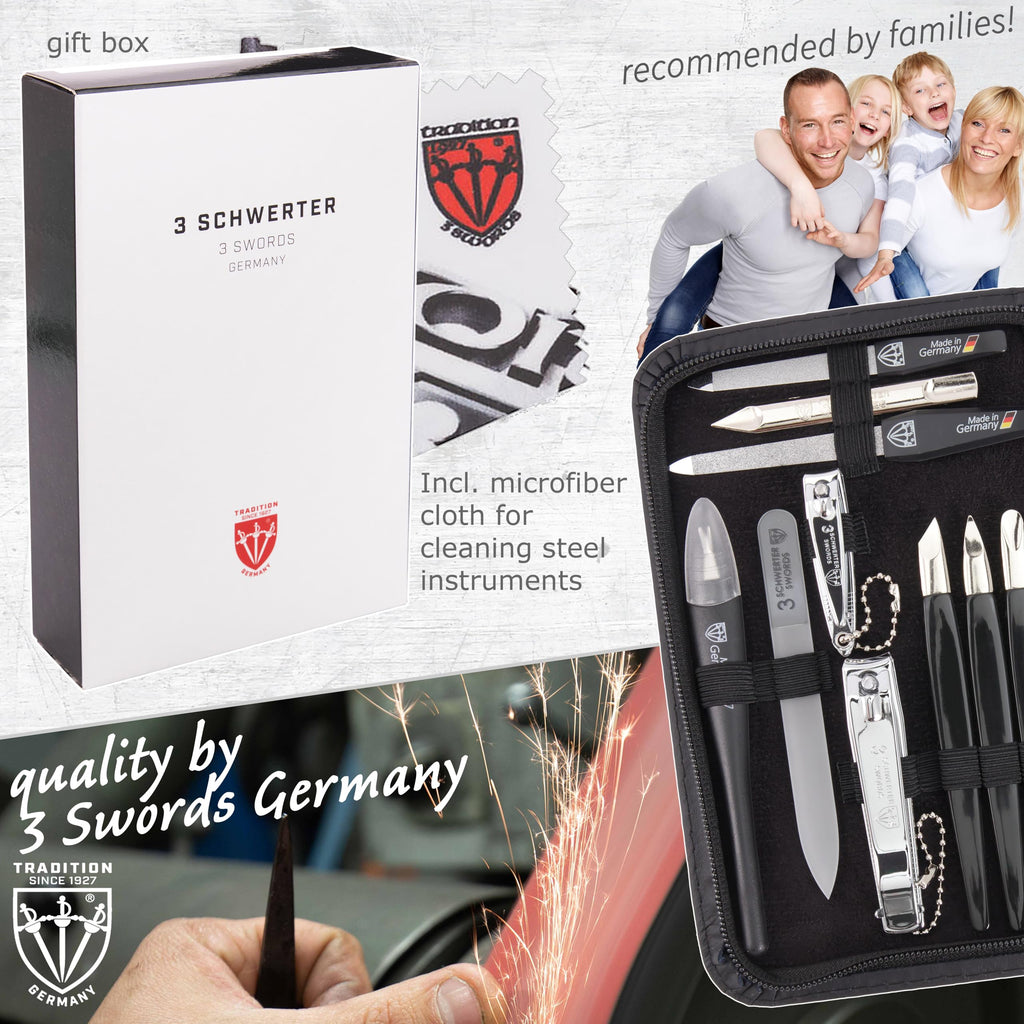 3 Swords Germany Manicure Pedicure Grooming Set Kit 548 – Premium German Tools