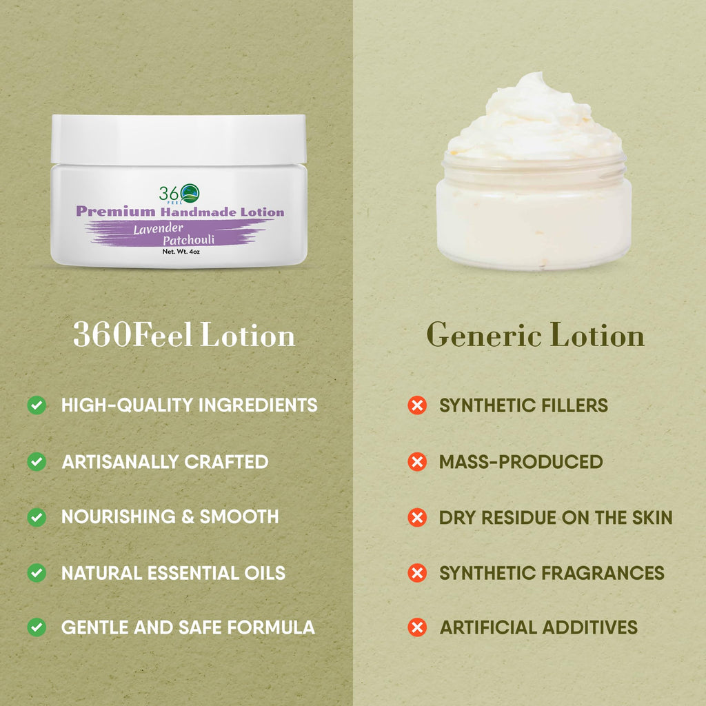 360Feel Lavender Patchouli Lotion – Hydrating Plant-Based Moisturizer for Sensitive Skin