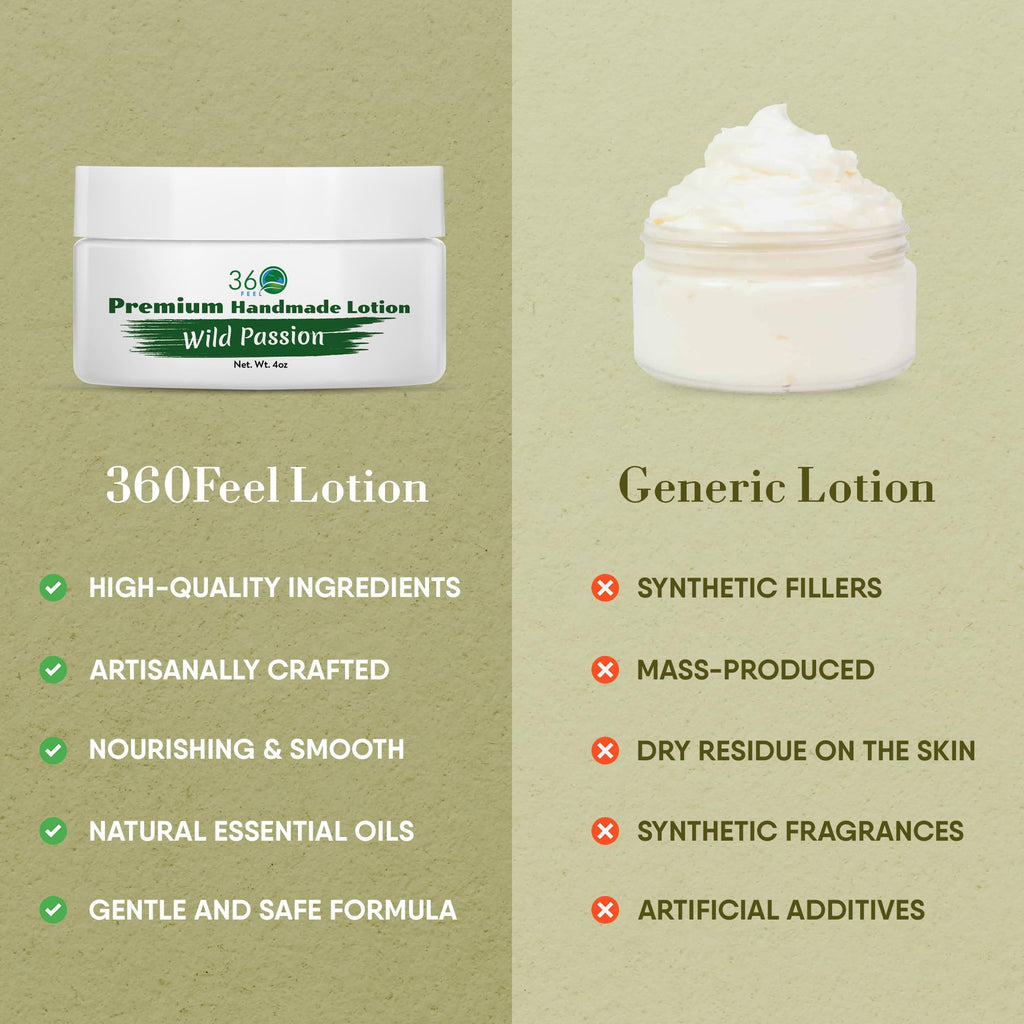 360Feel Wild Passion Body Lotion | Hydration with Coconut & Olive Oil – Plant-Based, Non-Greasy, For Sensitive Skin