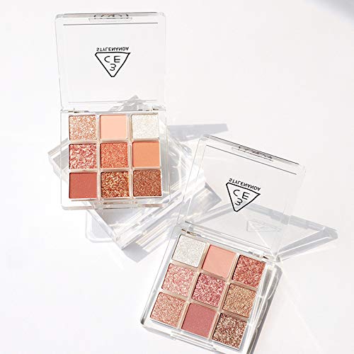 3CE Multi Eye Color Palette Clear Shot Again – 9 Colors Pearl Glow Eye Shadow (Staylenanda)