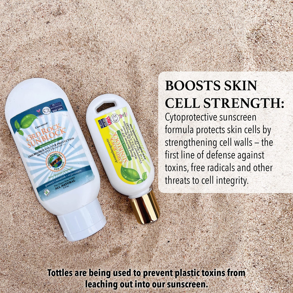 3rd Rock Essentials Sunblock SPF 35 | All Natural Organic Zinc Sunscreen (3.3 oz) – 3 Pack
