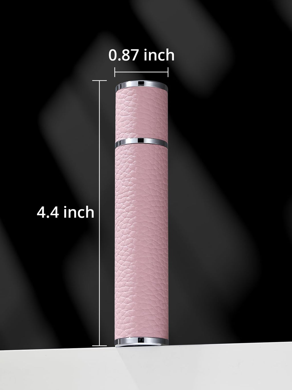 3zorqinron 10ML Genuine Leather Perfume Atomizer Sprayer – Portable Pink Travel Refillable Bottle