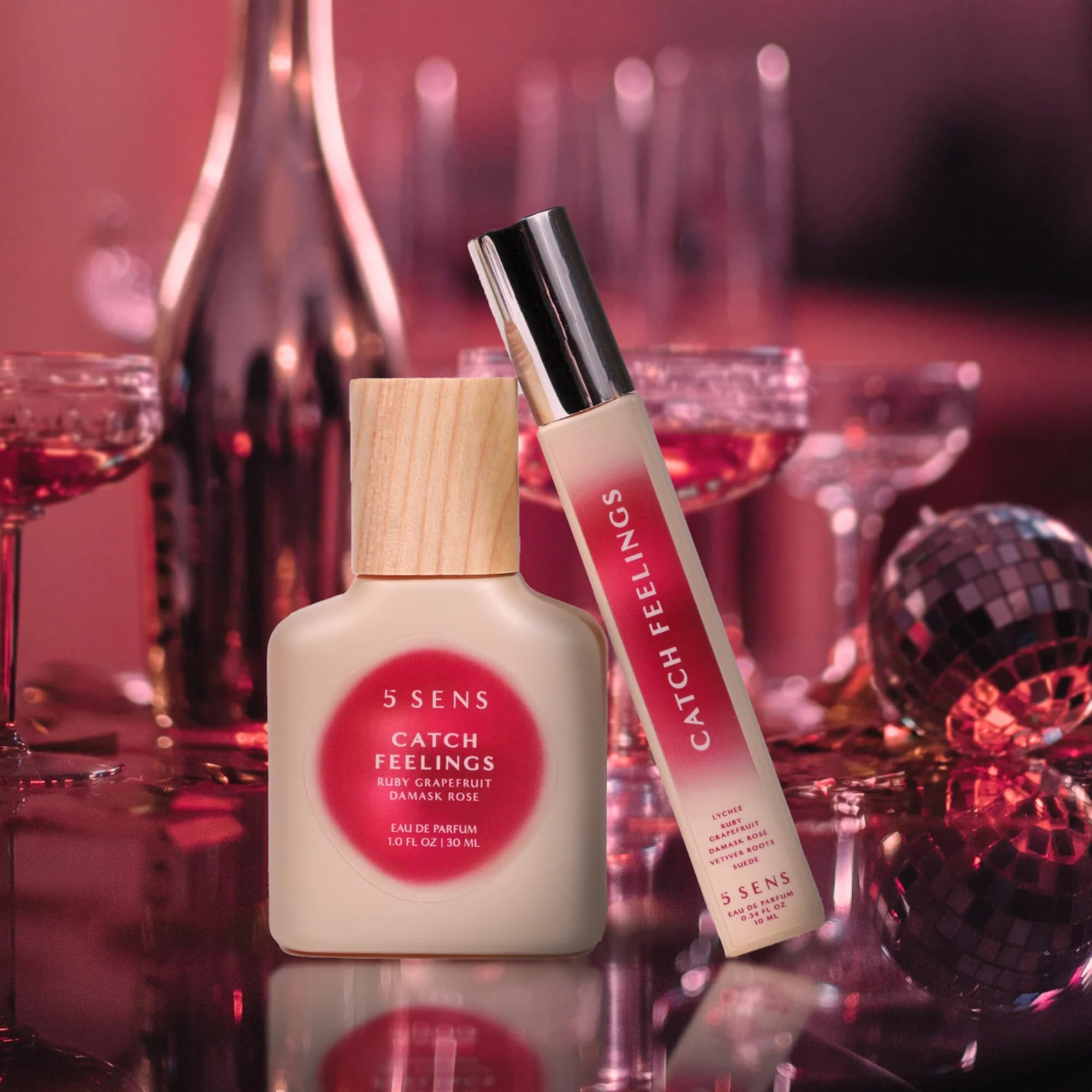 5 SENS Catch Feelings EDP (30 mL) – Vegan, Cruelty‑Free, Warm Floral with Lychee & Damask Rose