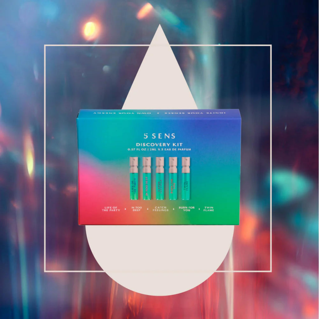 5 SENS Discovery Kit – Eau de Parfum Travel Spray Set (2 mL Each): In Too Deep, Catch Feelings, Life of the Party, Twin Flame, Burn For You