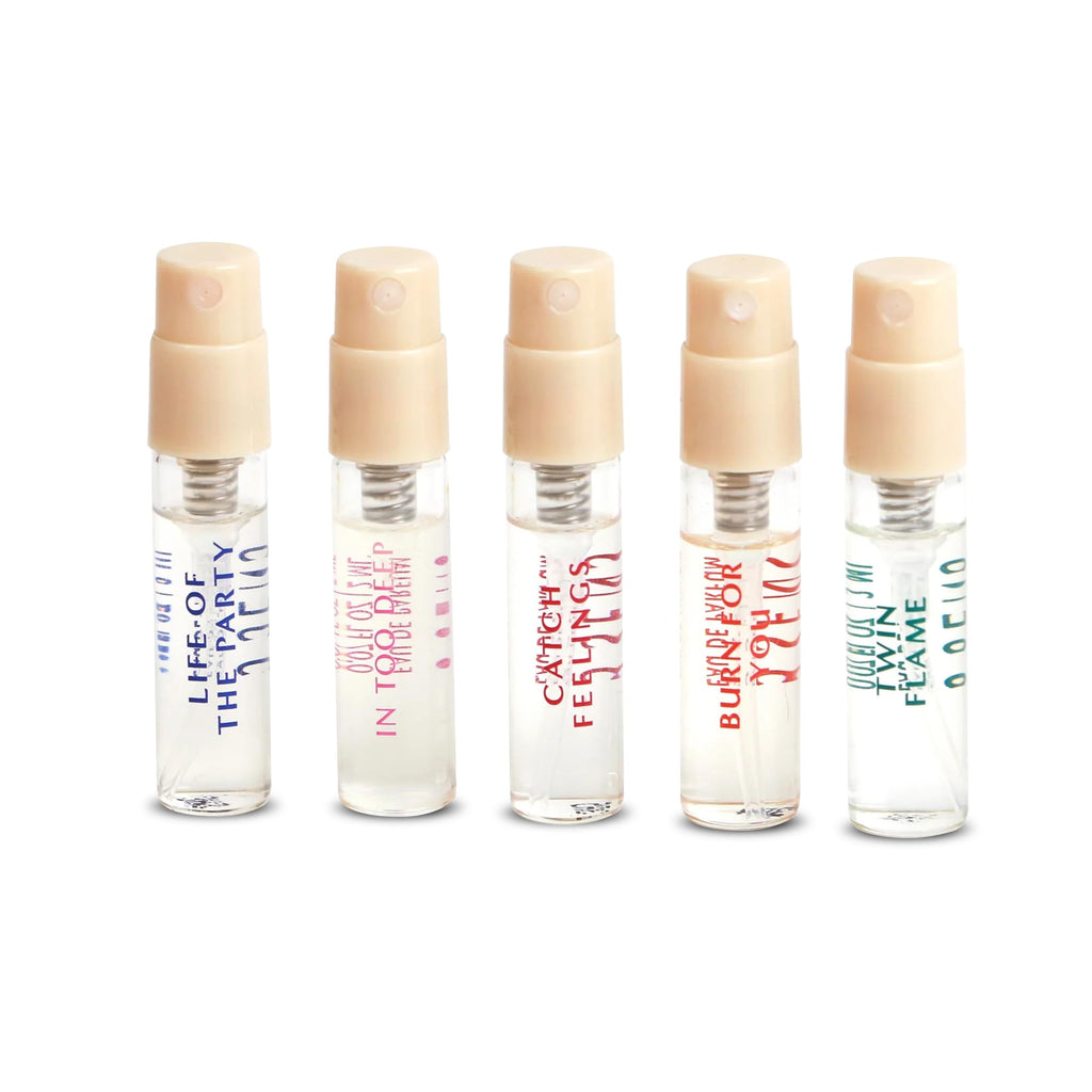 5 SENS Discovery Kit – Eau de Parfum Travel Spray Set (2 mL Each): In Too Deep, Catch Feelings, Life of the Party, Twin Flame, Burn For You