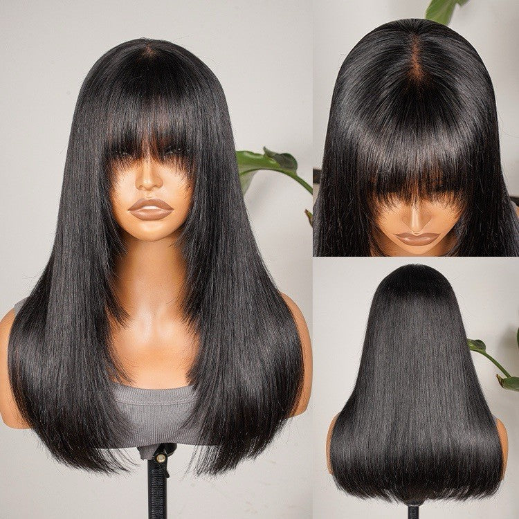 Chic Luxe Hair Ready To Wear Glueless Lace Front Wig With Bangs | 100% Human Hair