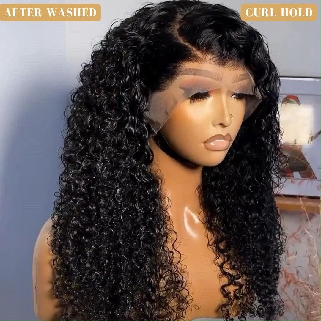 Chic Luxe Hair Glueless Kinky Curly Wave Pre-Plucked& Bleached Lace Front Wig | 100% Human Hair | 250% Density