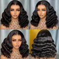 Chic Luxe Hair Full Glueless Wear & Go Curly Lace Front Short Bob Wig | 250% Density | 100% Human Hair