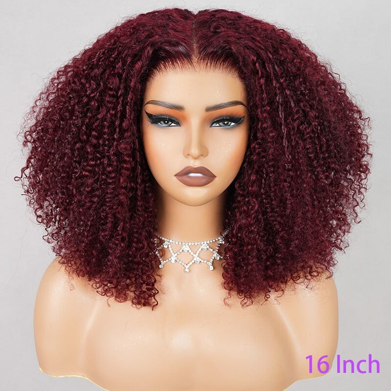 Chic Luxe Hair Glueless Wear & Go Lace Pre-Cut Front Kinky Curly Wig | 100% Human Hair