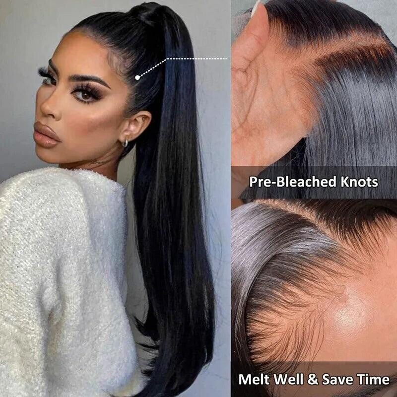 Chic Luxe Hair Glueless Pre-Cut Lace Front Wear Go Straight Long Wig | 100% Human Hair