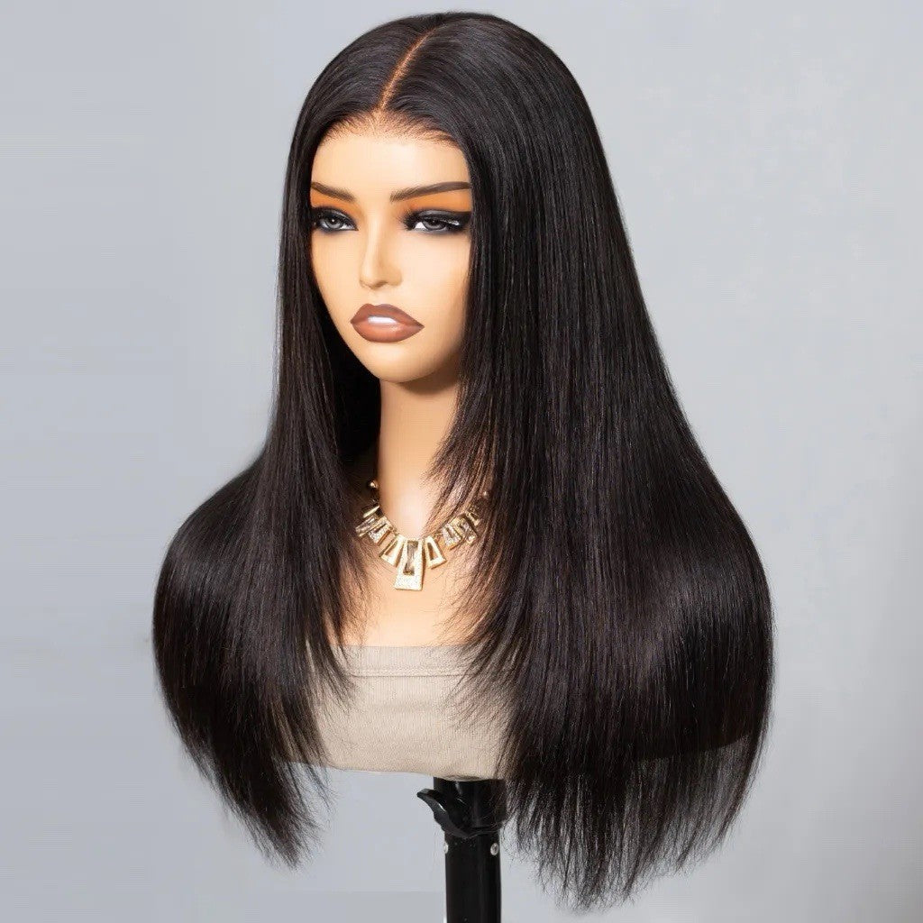 Chic Luxe Hair Straight Hair With Layers Shoulder Length Glueless HD Lace Wig | 100% Human Hair | 250% Density