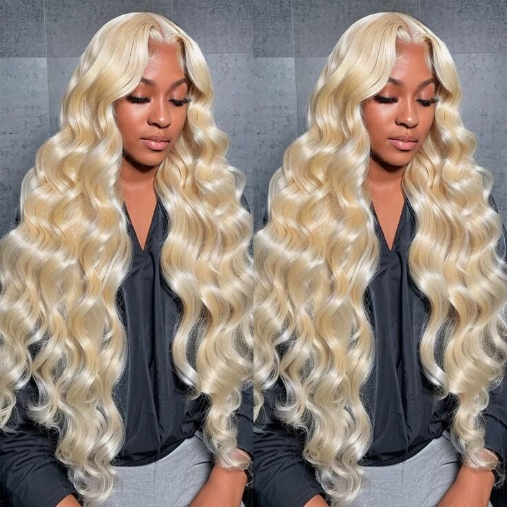 Chic Luxe Hair Full Wig Straight Wavy Lace Front Long 613 Blonde | 100% Human Hair