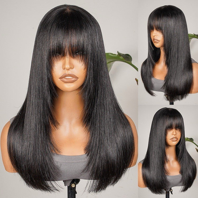 Chic Luxe Hair Ready To Wear Glueless Lace Front Wig With Bangs | 100% Human Hair